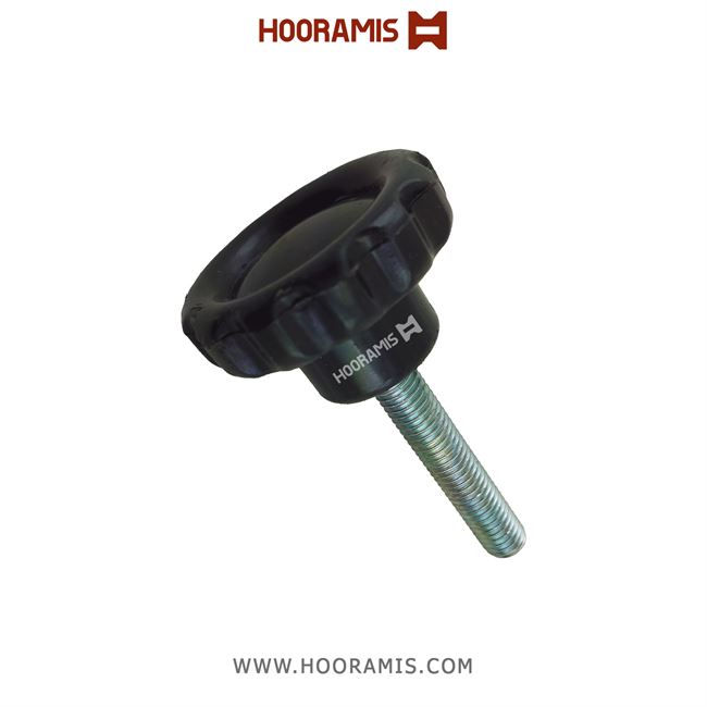 گل پیچ گرد پلاستیکی M8 به طول 7 سانتیمتر و قطر 4 سانتیمتر