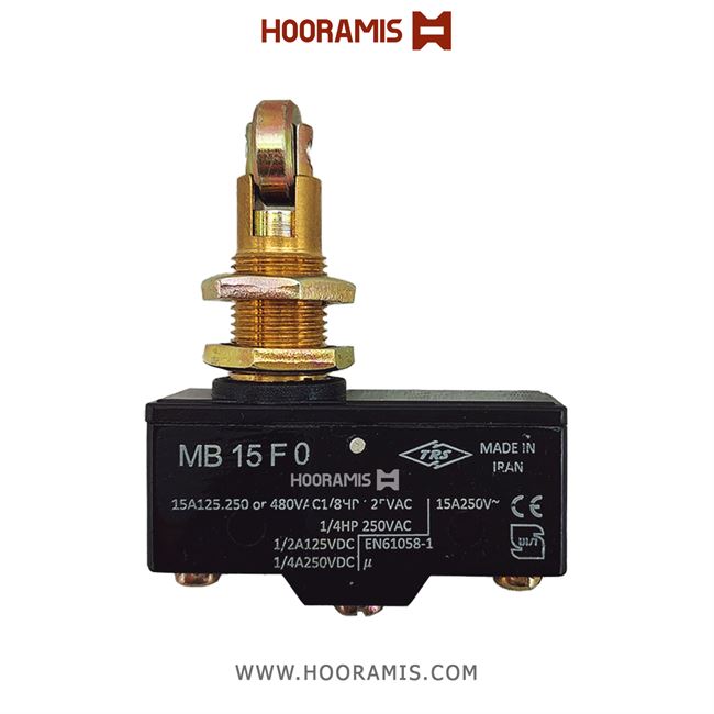 میکروسوئیچ فشاری قرقره ای عرضی برند TRS مدل MB15F0