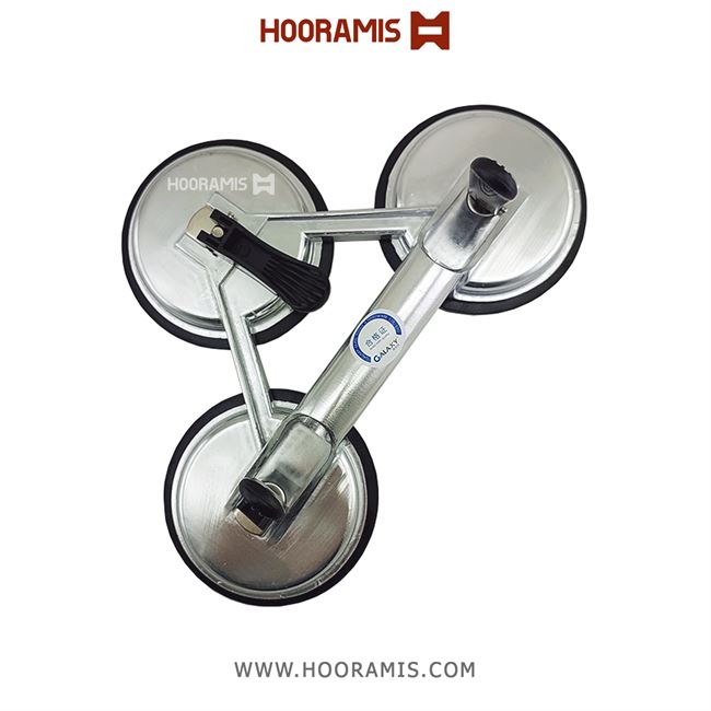 قاپک 3 تایی شیشه برند Galaxy  با توان لیفتینگ  135 کیلوگرم ( رنگ استیل)