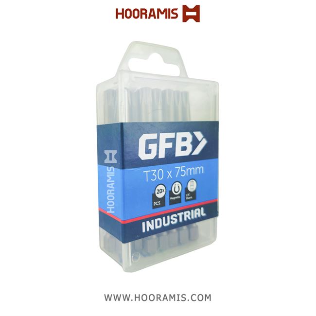 سردریلی پیچ بند یک سر ستاره ای T30 به طول 75 میلیمتر برند gfb ترکیه