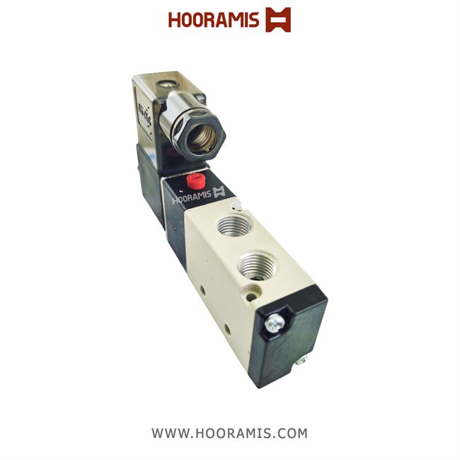 شیربرقی تک بوبین پنوماتیک 5/2 سایز 1/4 اینچ 220 ولت AC برند AIRTAC  مدل 4V210-08 259_1.png