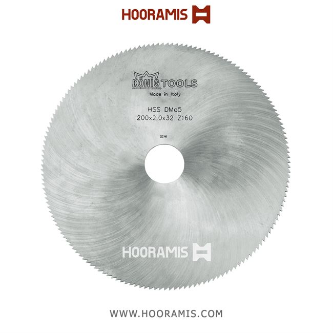 تیغ اره فولادی بزرگ 160 دندانه A شکل قطر 200 ضخامت 2 جهت برش زهوار uPVC برند کونیگ تولز Konig Tools ترکیه ساخت ایتالیا | کدرفرنس SG16 |