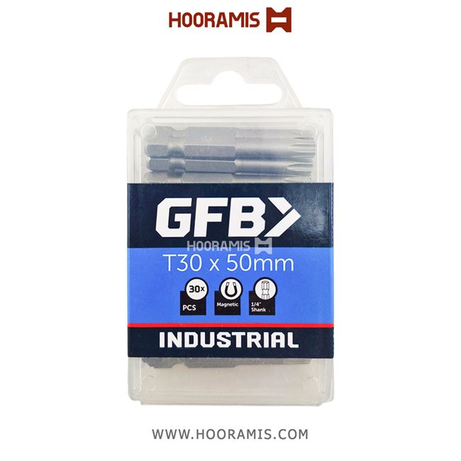 سردریلی پیچ بند یک سر ستاره ای T30 به طول 50 میلیمتر برند gfb ترکیه