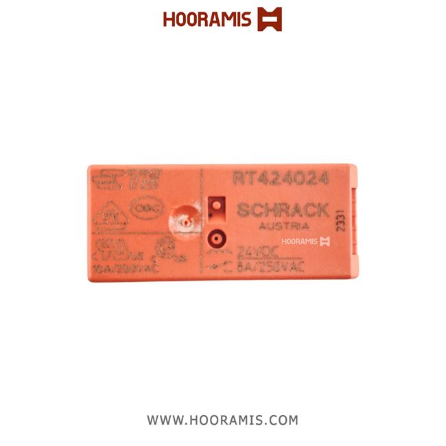 رله کتابی شراک 24 ولت 8 آمپر 8 پایه مدل SCHRAK RT424024