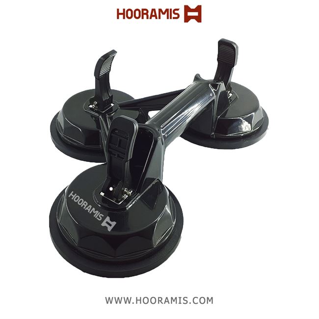 قاپک 3 تایی شیشه برند Galaxy and S.D.F  با توان لیفتینگ  170 کیلوگرم ( مشکی رنگ)