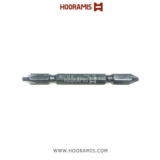 سردریلی پیچ بند دو سرچهارسو PH2 به طول 65 میلیمتر برند BULL Head ژاپن