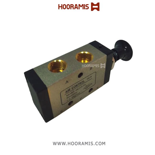 شیردستی پنوماتیک ژیانی قفلی 5/2 سایز 1/4 اینچ برند AIRCONTROL مدل 4R210-08