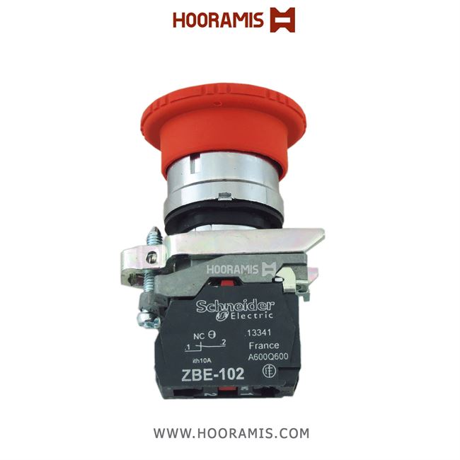 کلید سه سوکت Emergency برند Schneider Electric مدل XB4 BS542