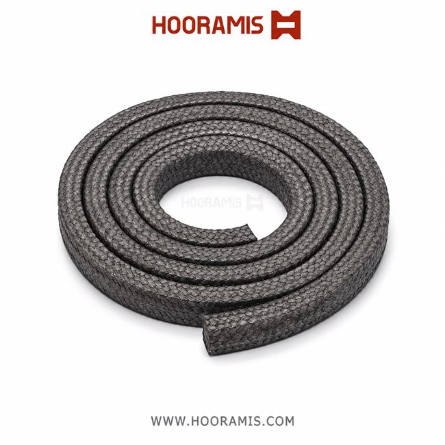 پکینگ گرافیتی کتان آغشته به روغن و گرافیت- تفا هندی (Graphite packing -linen impregnated with oil and graphite)