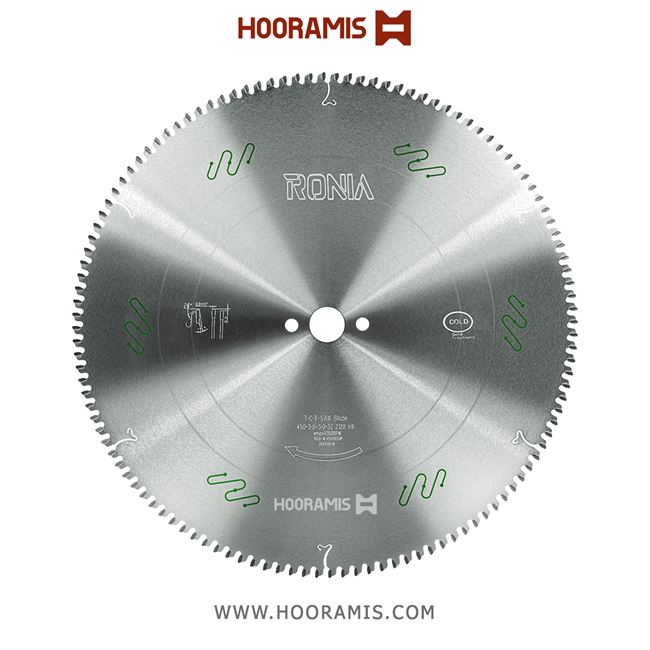 تیغ اره الماسه آلومینیوم بر 120 دندانه قطر 450 شفت 32 برند  رونیا (Ronia) چین |  کد رفرنس RSB-AL45012032T |