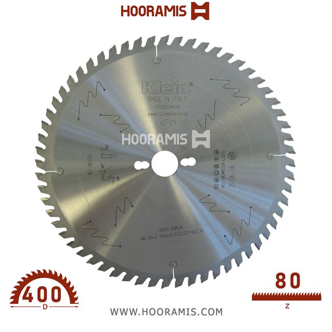 تیغ اره الماسه  چوب بر و نئوپان بر  80 دندانه قطر  400 شفت  30  کلین (Klein) ایتالیا |  کد رفرنس CC400.08430 |