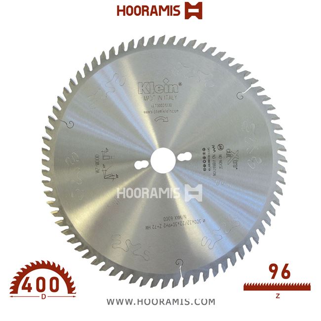 تیغ اره الماسه  چوب بر و نئوپان بر  96 دندانه قطر  400 شفت  30  کلین (Klein) ایتالیا |  کد رفرنس CDT400.09630 |