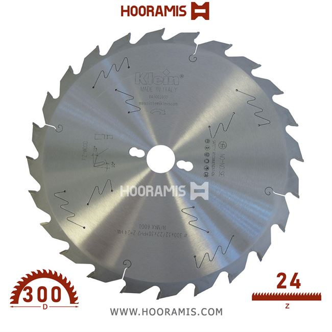 تیغ اره الماسه  چوب بر  24 دندانه قطر  300 شفت  70  کلین (Klein) ایتالیا |  کد رفرنس DA300.02070 |