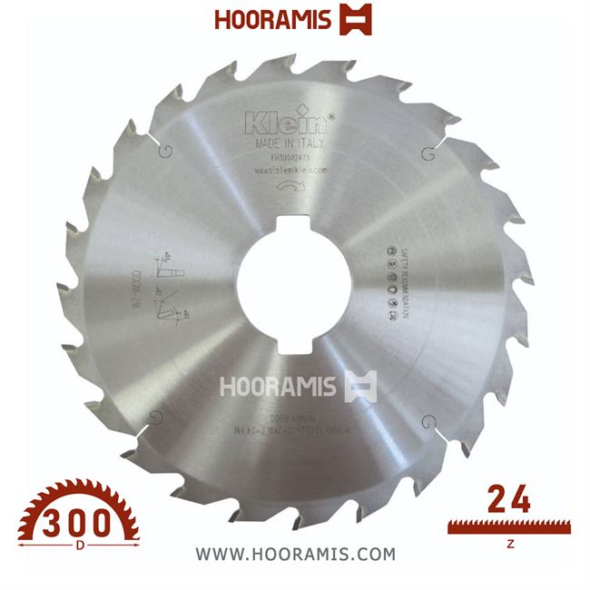 تیغ اره الماسه  چوب بر  24 دندانه قطر  300 شفت  80  کلین (Klein) ایتالیا |  کد رفرنس FE300.02880 |
