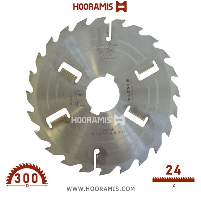 تیغ اره الماسه  چوب بر  24 دندانه قطر  300 شفت  80  کلین (Klein) ایتالیا |  کد رفرنس FG300.02480 |