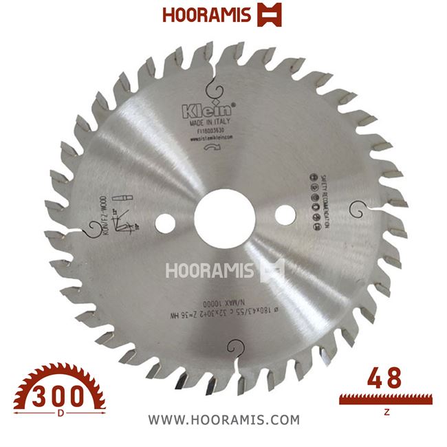 تیغ اره الماسه  خط زن دندانه مخروطی  48 دندانه قطر  300 شفت  50 برند  کلین (Klein) ایتالیا |  کد رفرنس FI300.04850 |