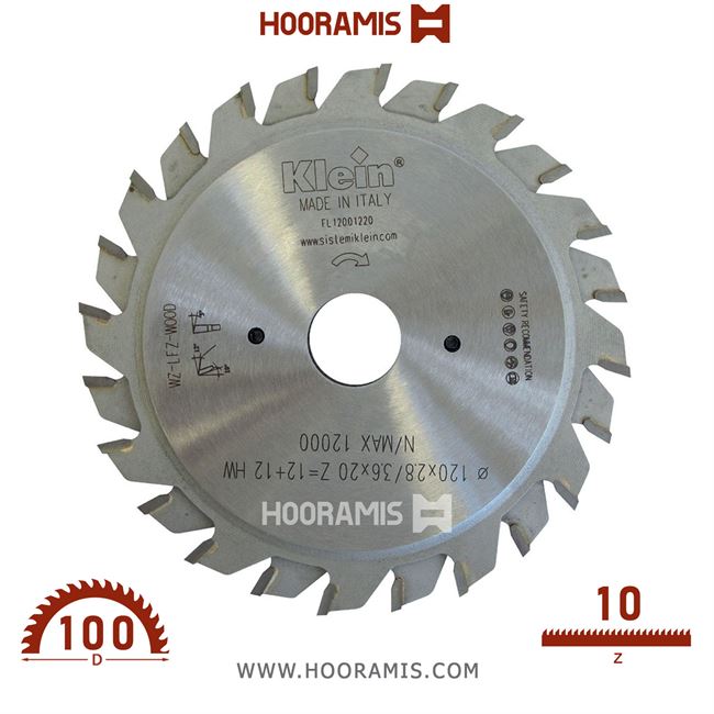 تیغ اره الماسه  خط زن قابل تنظیم 10 دندانه قطر  100 شفت  20 برند  کلین (Klein) ایتالیا |  کد رفرنس FL100.01220 |