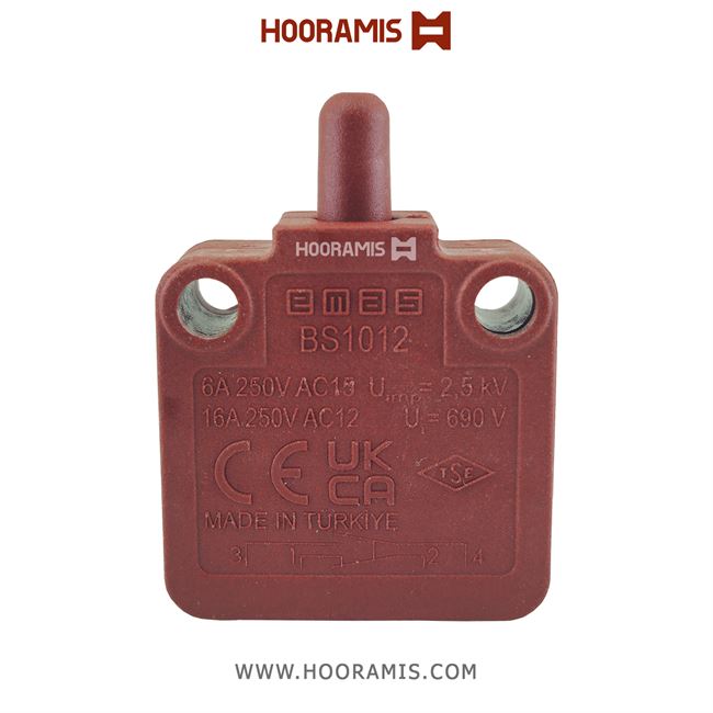 میکروسوئیچ دکمه ای برند EMAS مدل BS1012 ساخت ترکیه