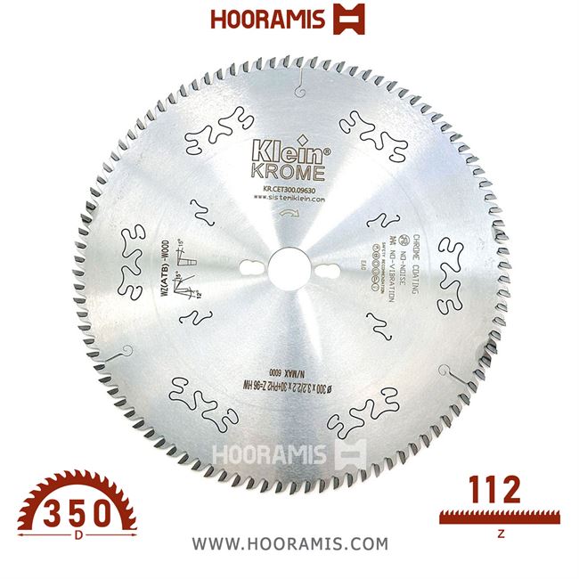 تیغ اره الماسه کروم چوب بر-نئوپان بر  112 دندانه قطر  350 شفت  30 برند  کلین (Klein) ایتالیا |  کد رفرنس KR.CET350.10830 |