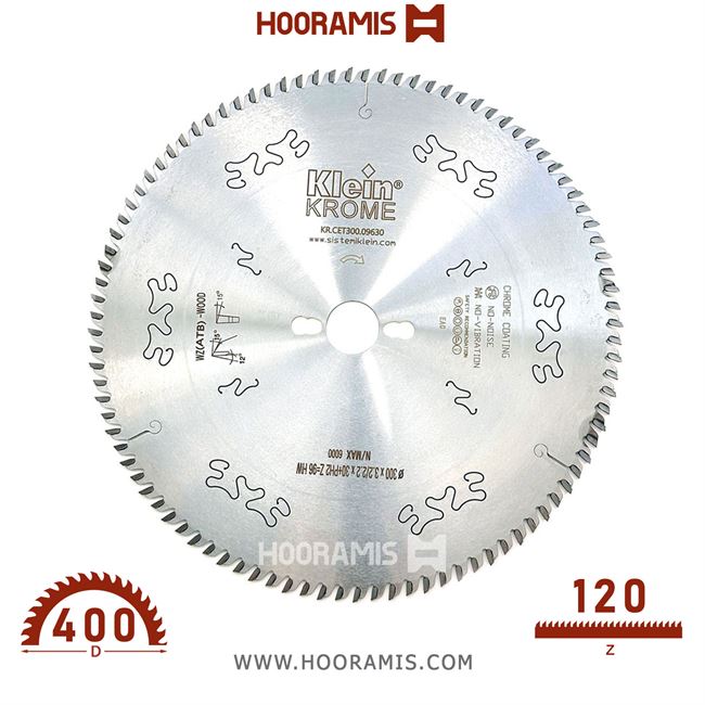 تیغ اره الماسه کروم چوب بر-نئوپان بر  120 دندانه قطر  400 شفت  30 برند  کلین (Klein) ایتالیا |  کد رفرنس KR.CET400.12030 |