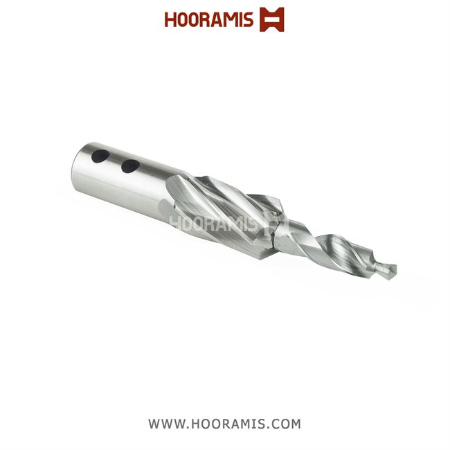 مته ماژولار اختصاصی نوک دار دوکاناله 19*120*80*21*40*11 از جنس HSS-E جهت فرزکاری و سوراخکاری در پروفیلهای  uPVC در ماشین  ARTIKON DG 603