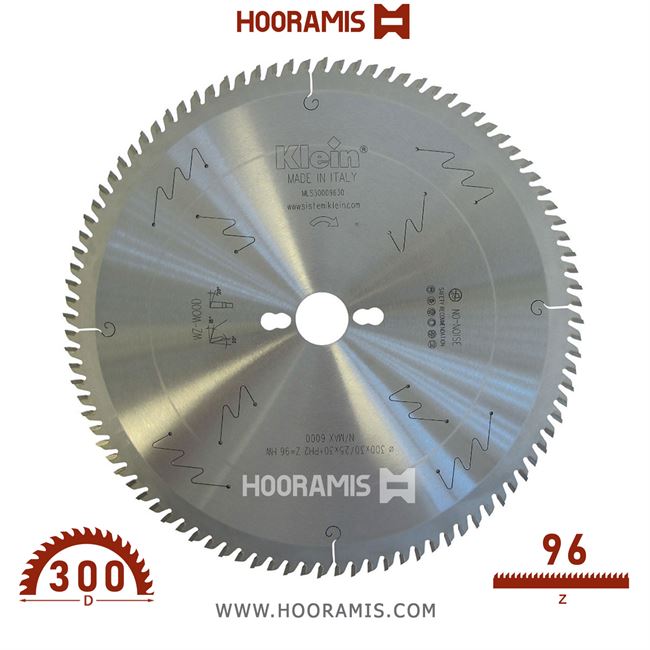 تیغ اره الماسه  چوب بر و MDF بر  96 دندانه قطر  300 شفت  30  کلین (Klein) ایتالیا |  کد رفرنس MLS300.09630 |
