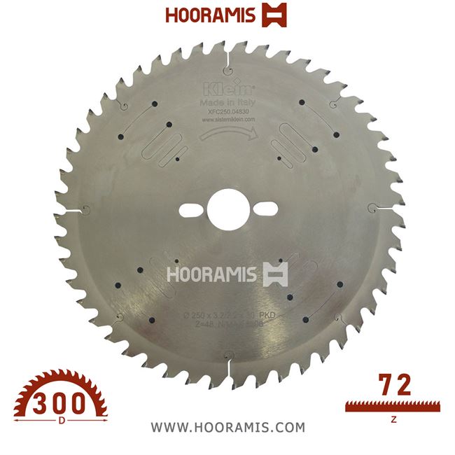 تیغ اره الماسه  MDF بر و لمینیت بر  72 دندانه قطر  300 شفت  30  کلین (Klein) ایتالیا |  کد رفرنس XFC300.07230 |