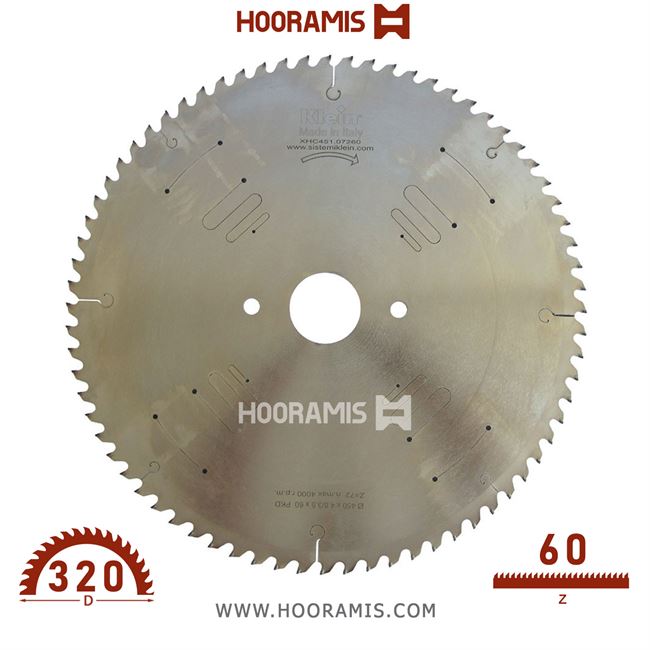 تیغ اره الماسه  پانل سایزینگ  60 دندانه قطر  320 شفت  50  کلین (Klein) ایتالیا |  کد رفرنس XHC320.06050 |