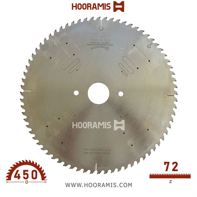 تیغ اره الماسه  پانل سایزینگ  72 دندانه قطر  450 شفت  80  کلین (Klein) ایتالیا |  کد رفرنس XHC451.07280 |