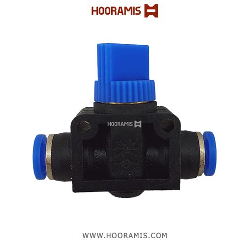 شیر قطع و وصل دستی پنوماتیک فیتینگی با دو شلنگ خور 8 میلیمتر مدل HVU 20241023_141612.png