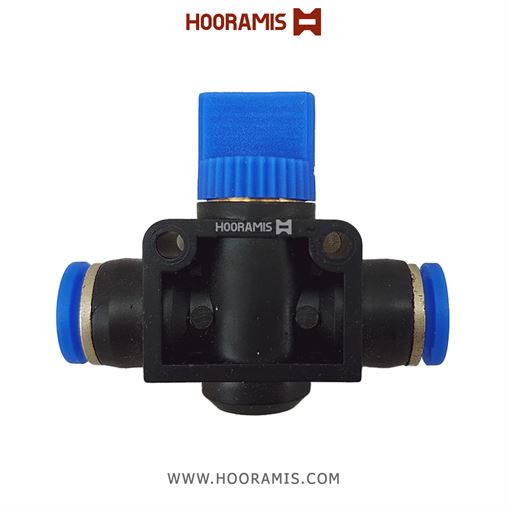 شیر قطع و وصل دستی پنوماتیک فیتینگی با دو شلنگ خور 6 میلیمتر مدل HVU 20241023_141732.png