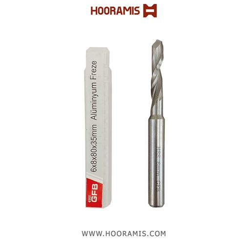 مته عمومی آلومینیوم به ابعاد 8*80*35*25*6 از جنس HSS برند GFB ترکیه | کد رفرنس 2409 |