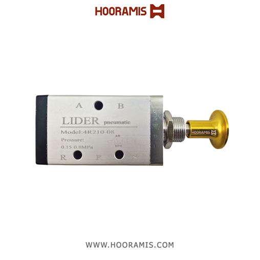 شیردستی پنوماتیک ژیانی قفلی 5/2 سایز 1/4 اینچ برند Lider مدل 4R210-08 291_3.png
