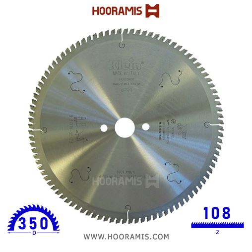 تیغ اره الماسه آلومینیوم بر 108 دندانه قطر 350 برند کلین (Klein) ایتالیا |  کد رفرنس LA350.10830 |
