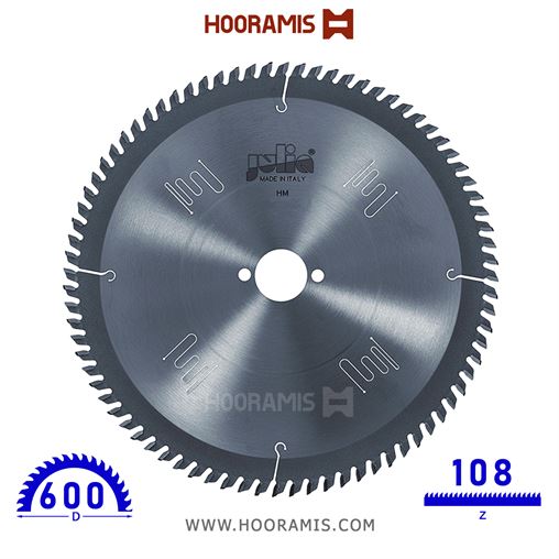 تیغ اره الماسه آلومینیوم بر 108 دندانه قطر 600 برند جولیا (Julia) ایتالیا |  کد رفرنس --- | 30201262.png