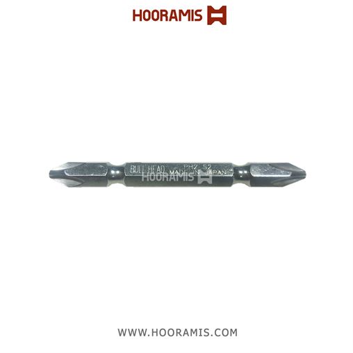 سردریلی پیچ بند دو سرچهارسو PH2 به طول 65 میلیمتر برند BULL Head ژاپن 50505032.jpg