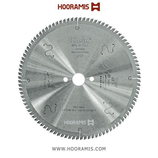 تیغ اره الماسه قندبر 96 دندانه قطر 300 برند کلین (Klein) ایتالیا |  کد رفرنس AS1200685 | 529_hw-positive-saw-blades-for-aluminium_0061.png