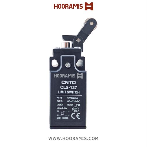 میکروسوئیچ غلطکی (لیمیت سوئیچ) بدنه باکالیت فشاری یک طرفه برند CNTD مدل CLS-127