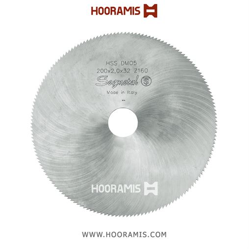 تیغ اره فولادی بزرگ 160 دندانه A شکل قطر 200 ضخامت 2 جهت برش زهوار uPVC برند Segmetal ایتالیا | کدرفرنس SE14 |