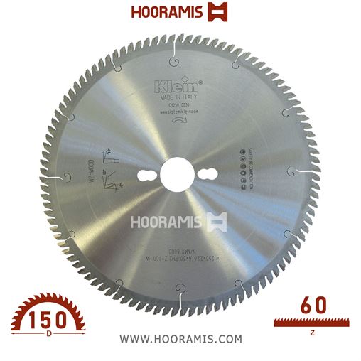 تیغ اره الماسه  چوب -نئوپان بر  48 دندانه قطر  150 شفت  30 برند  کلین (Klein) ایتالیا |  کد رفرنس CG150.04830 | CH150.06030.jpg