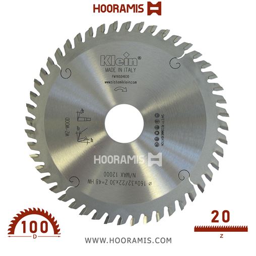 تیغ اره الماسه  لمینیت بر و MDF بر  12 دندانه قطر  120 شفت  22 برند  کلین (Klein) ایتالیا |  کد رفرنس FL120.01222 | FM100.02020.jpg