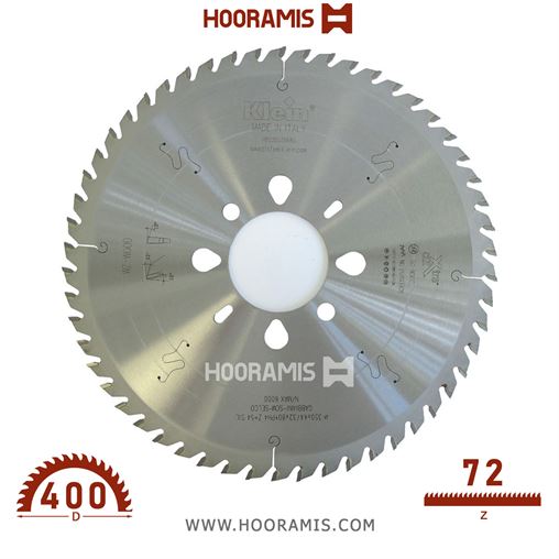 تیغ اره الماسه  MDF بر و لمینیت بر و پانل سایزینگ  60 دندانه قطر  400 شفت  30 برند  کلین (Klein) ایتالیا |  کد رفرنس HBS400.06030 | HBS400.07230.jpg