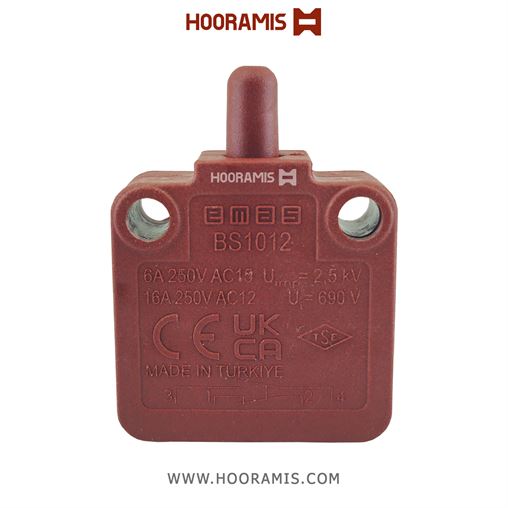 میکروسوئیچ دکمه ای برند EMAS مدل BS1012 ساخت ترکیه