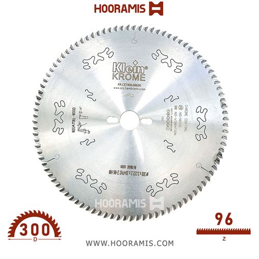 تیغ اره الماسه کروم چوب بر-نئوپان بر  96 دندانه قطر  300 شفت  30 برند  کلین (Klein) ایتالیا |  کد رفرنس KR.CET300.09630 |