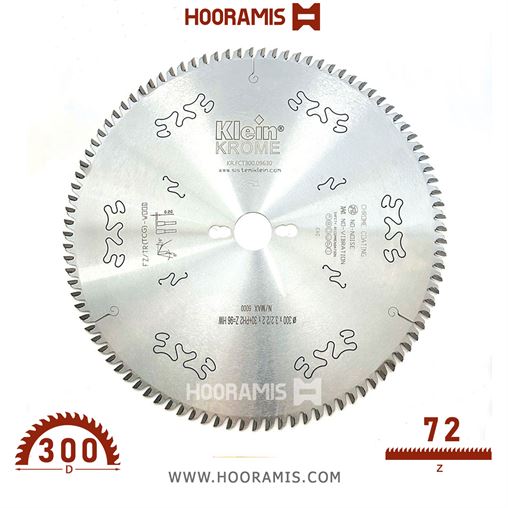 تیغ اره الماسه کروم MDF بر-لمینیت بر  72 دندانه قطر  300 شفت  30 برند  کلین (Klein) ایتالیا |  کد رفرنس KR.FCT300.07230 |