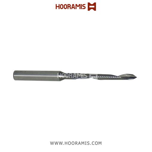 مته اختصاصی تک کاناله  با مارپیچ راستگرد 8*90*40*6 از جنس Solid Carbide جهت ایجاد شیار آب بر روی پروفیلهای uPVC در ماشینهای AFS , BJM , Rotox , Schirmer, Schtec , etc