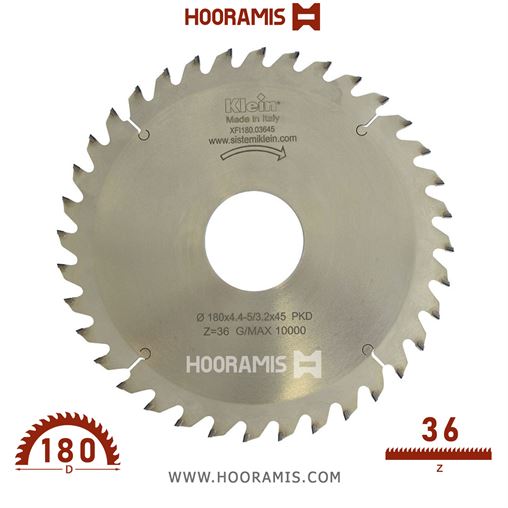 تیغ اره الماسه  خط زن و MDF بر و لمینیت بر  36 دندانه قطر  160 شفت  55 برند  کلین (Klein) ایتالیا |  کد رفرنس XFI160.03655 | XFI180.03620.jpg