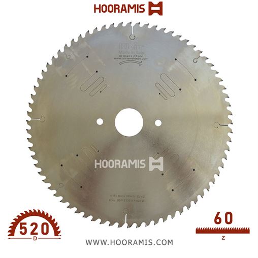 تیغ اره الماسه  پانل سایزینگ و لمینیت بر و MDF بر  72 دندانه قطر  500 شفت  60 برند  کلین (Klein) ایتالیا |  کد رفرنس XHC500.07260 | XHC520.07260.jpg