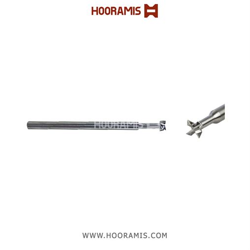 مته اختصاصی چهارپرT شکل 8*100*18*12 از جنس Solid Carbide جهت پولیش داخلی در پروفیلهای uPVC در ماشینهای   Elumatec , Sturz , Rotox , Urban , etc 